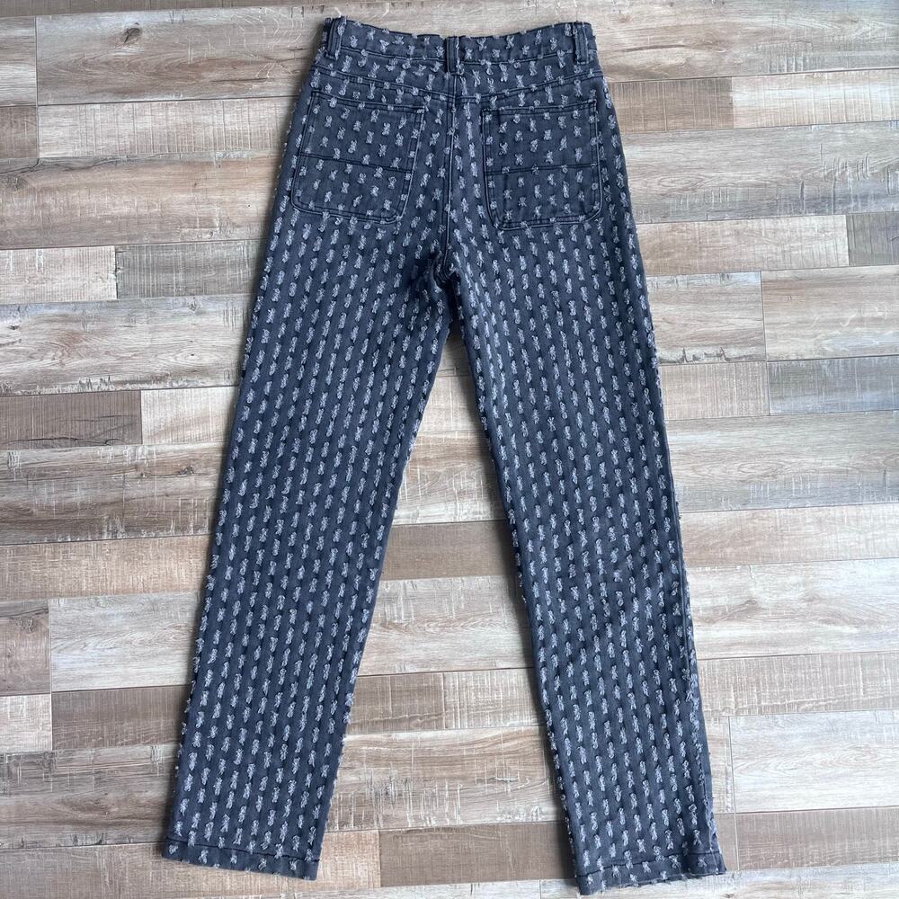 Jaded London Washed Black Pulled Distressed Jeans Size 28 - Picture 7 of 9